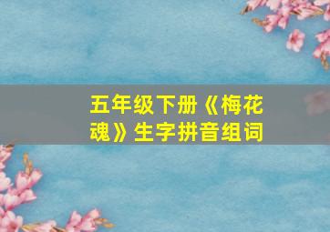 五年级下册《梅花魂》生字拼音组词