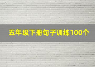 五年级下册句子训练100个