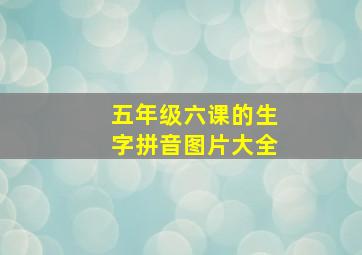 五年级六课的生字拼音图片大全