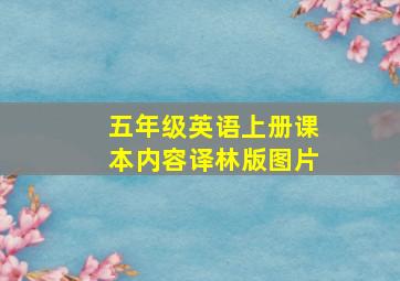 五年级英语上册课本内容译林版图片