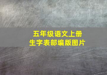 五年级语文上册生字表部编版图片