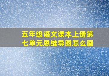 五年级语文课本上册第七单元思维导图怎么画