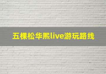 五棵松华熙live游玩路线