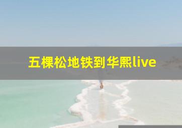 五棵松地铁到华熙live