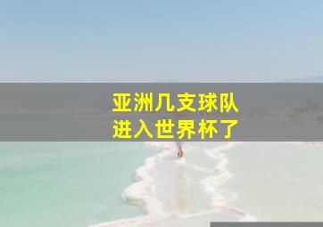 亚洲几支球队进入世界杯了