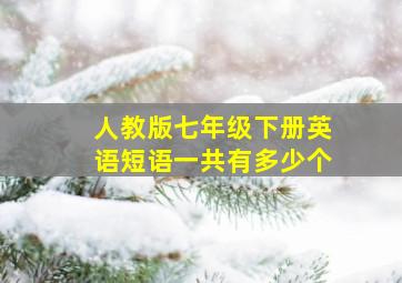 人教版七年级下册英语短语一共有多少个