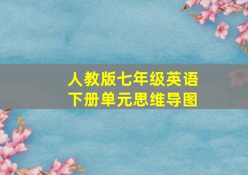 人教版七年级英语下册单元思维导图