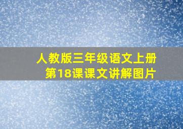 人教版三年级语文上册第18课课文讲解图片