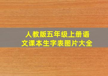 人教版五年级上册语文课本生字表图片大全