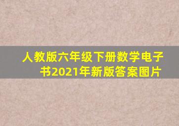 人教版六年级下册数学电子书2021年新版答案图片