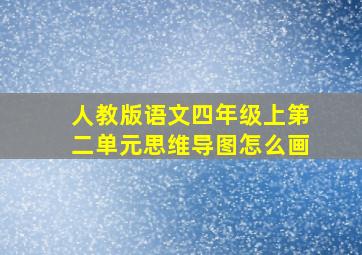 人教版语文四年级上第二单元思维导图怎么画