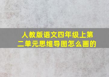 人教版语文四年级上第二单元思维导图怎么画的