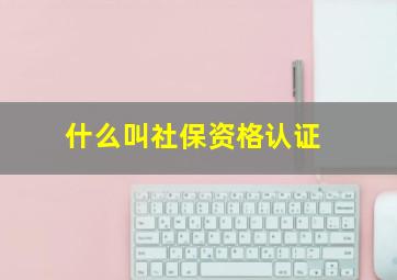 什么叫社保资格认证