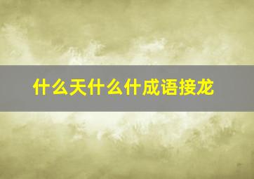 什么天什么什成语接龙