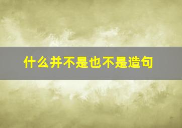 什么并不是也不是造句