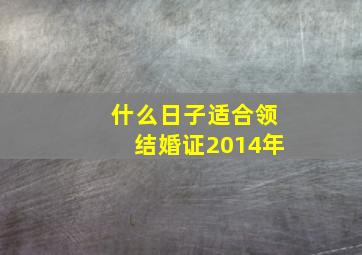 什么日子适合领结婚证2014年