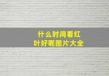 什么时间看红叶好呢图片大全