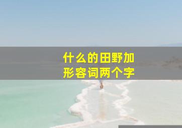 什么的田野加形容词两个字