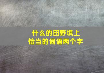 什么的田野填上恰当的词语两个字