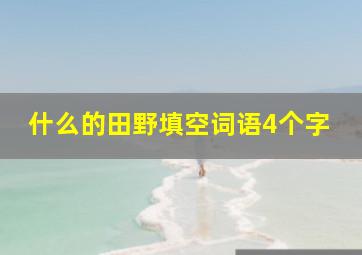 什么的田野填空词语4个字