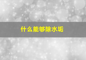 什么能够除水垢