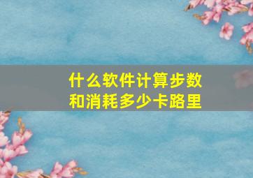 什么软件计算步数和消耗多少卡路里