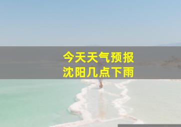 今天天气预报沈阳几点下雨