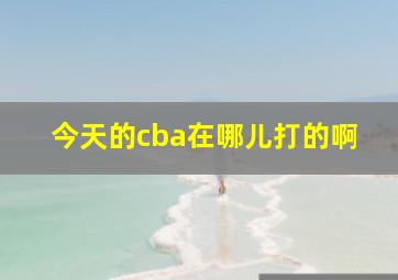 今天的cba在哪儿打的啊