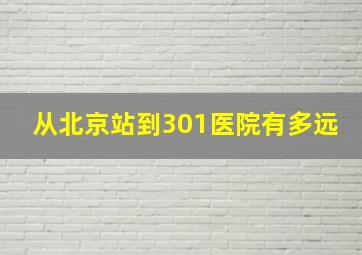 从北京站到301医院有多远