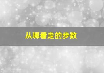 从哪看走的步数