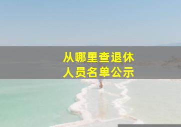 从哪里查退休人员名单公示