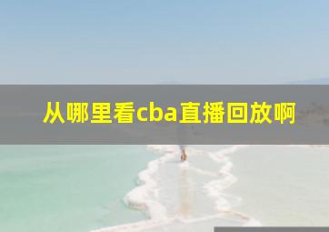 从哪里看cba直播回放啊