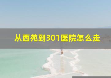 从西苑到301医院怎么走