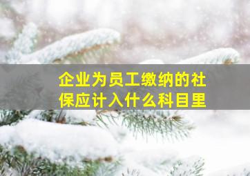 企业为员工缴纳的社保应计入什么科目里