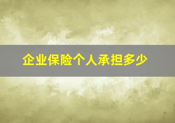 企业保险个人承担多少