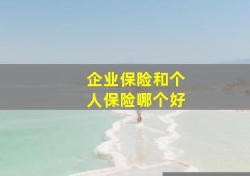 企业保险和个人保险哪个好