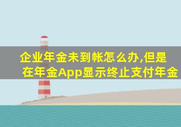 企业年金未到帐怎么办,但是在年金App显示终止支付年金