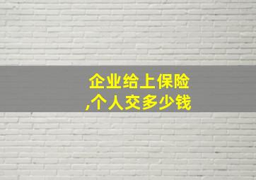 企业给上保险,个人交多少钱