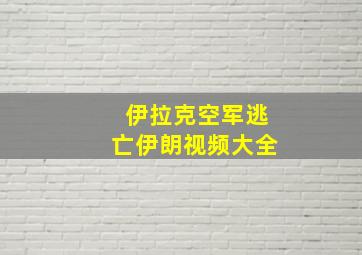 伊拉克空军逃亡伊朗视频大全