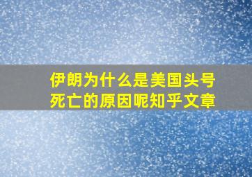 伊朗为什么是美国头号死亡的原因呢知乎文章