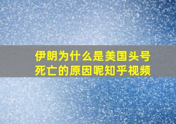 伊朗为什么是美国头号死亡的原因呢知乎视频