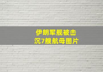 伊朗军舰被击沉7艘航母图片