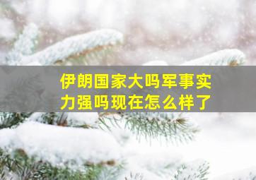 伊朗国家大吗军事实力强吗现在怎么样了