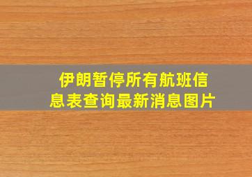 伊朗暂停所有航班信息表查询最新消息图片