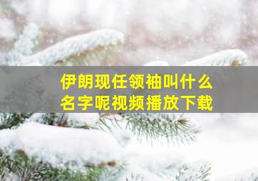 伊朗现任领袖叫什么名字呢视频播放下载