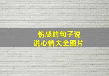 伤感的句子说说心情大全图片