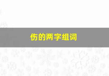 伤的两字组词