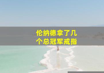 伦纳德拿了几个总冠军戒指