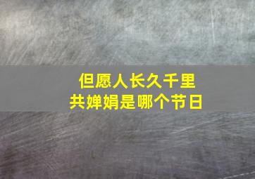 但愿人长久千里共婵娟是哪个节日