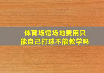 体育场馆场地费用只能自己打球不能教学吗